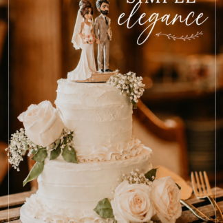 Two-Tier Wedding Cutting Cake